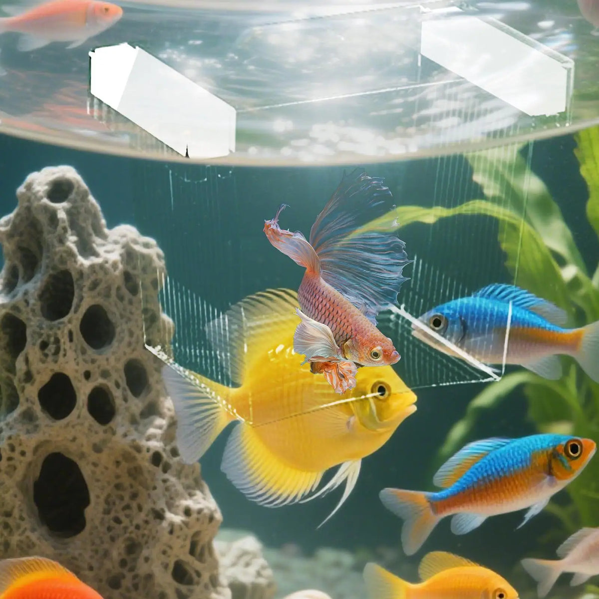 Floating Fish Breeding Box – Aquarium Fry Hatchery Isolator Aquarium Breeder Box SPOT