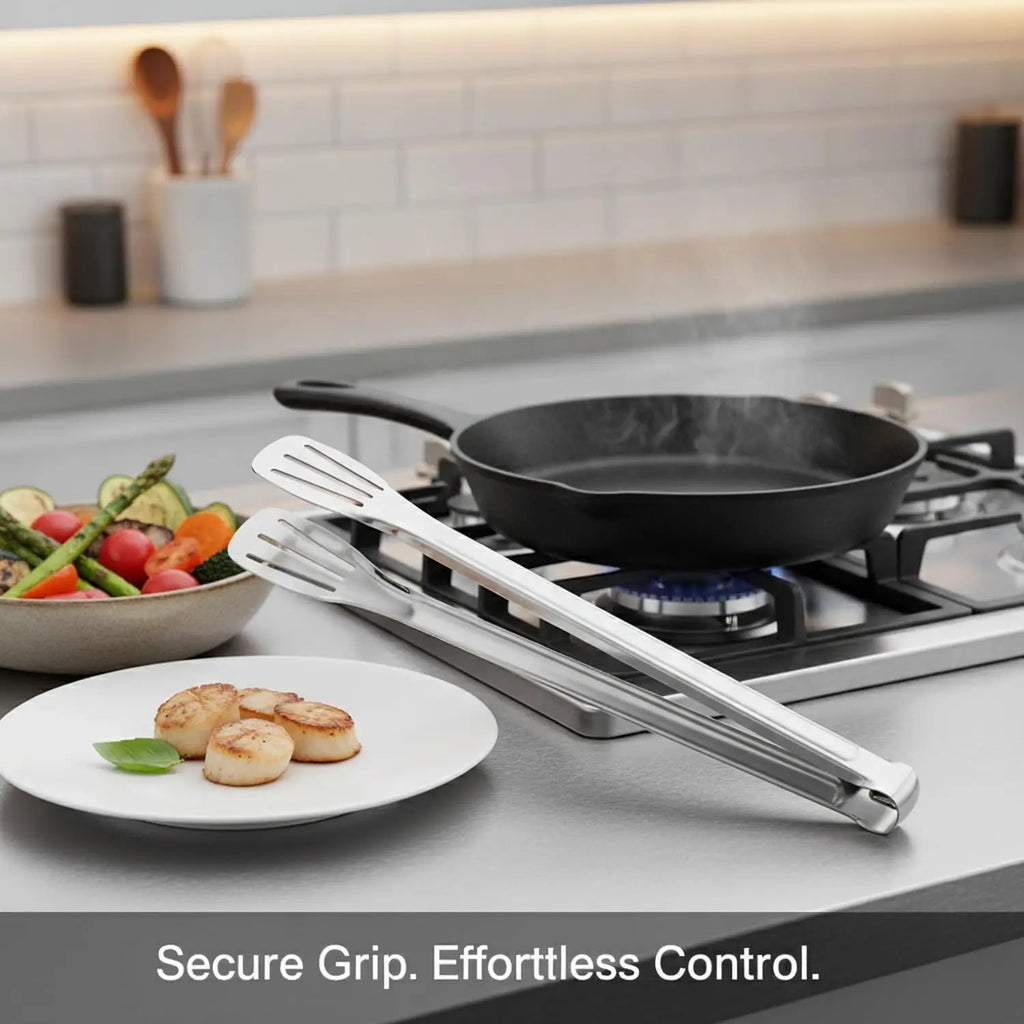 14-Inch 304 Stainless Steel Food Tongs – BBQ & Kitchen Kitchen Tongs SPOT