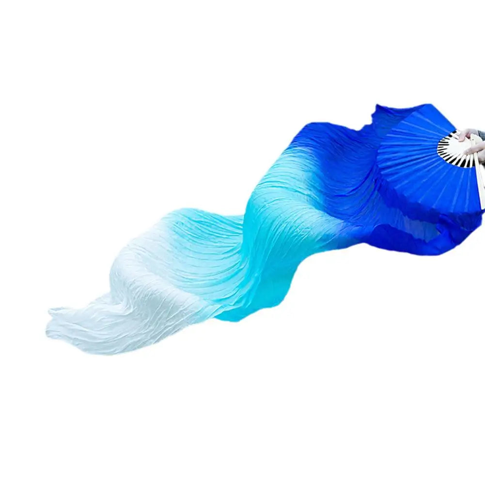 150cm Gradient Silk Belly Dance Fan – Long Double-Sided Dance Fan Prop SPOT