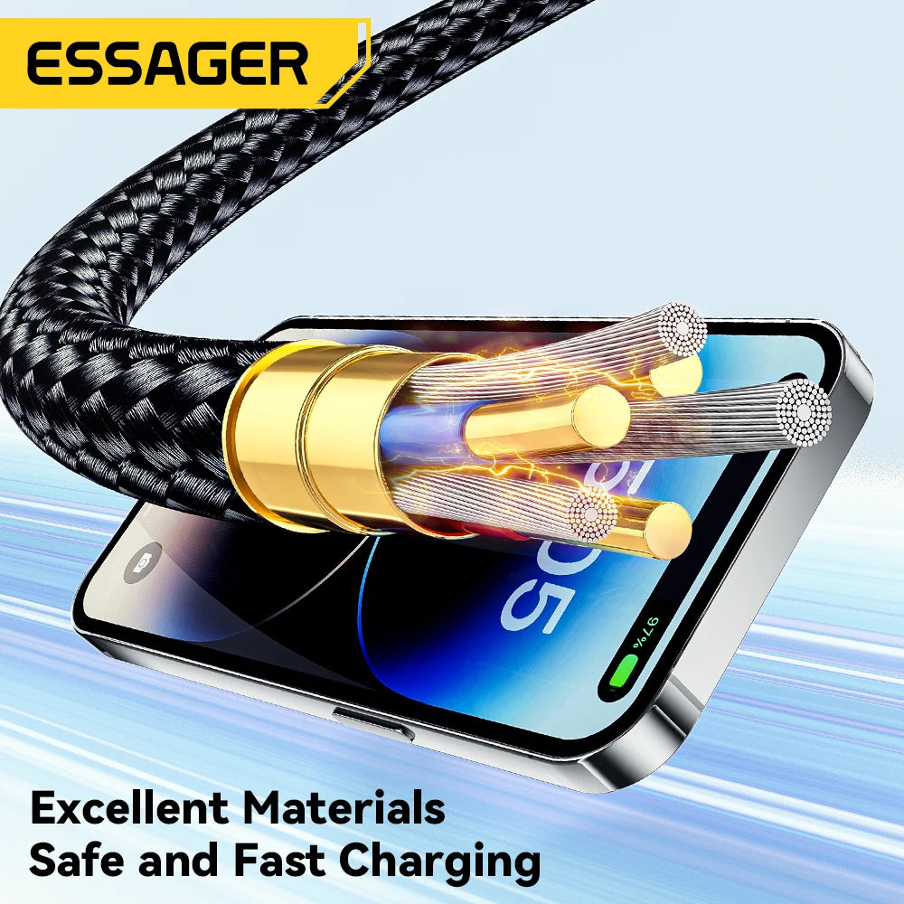 Essager USB-C to Lightning Cable 29W PD Fast Charging – 0.5–3m USB Charging Cable SPOT