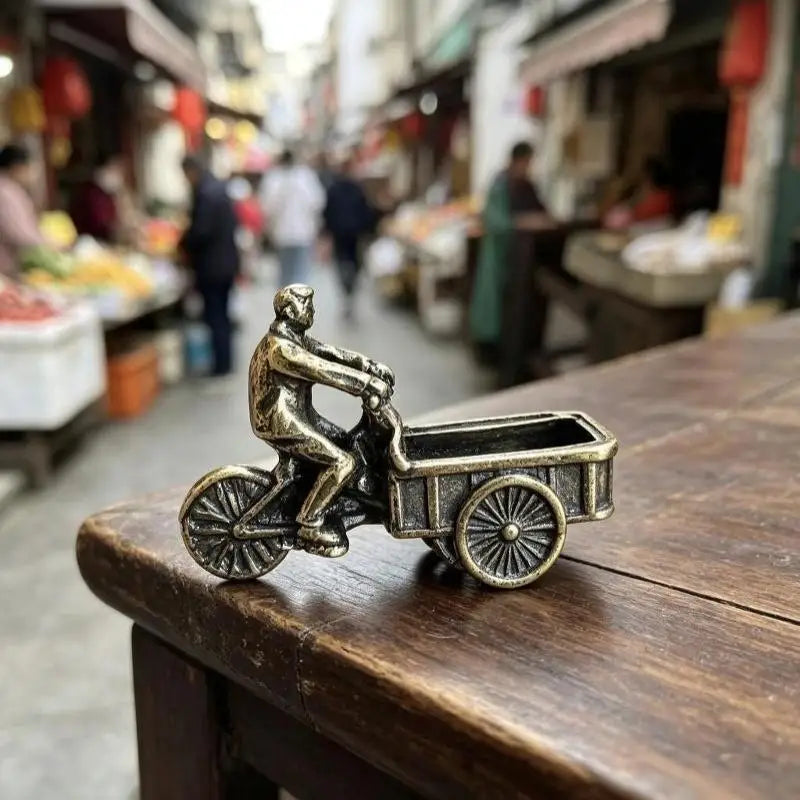 Vintage Metal Tricycle Figurine – Antique Bronze Desktop Decor Decorative Figurine SPOT Default Title
