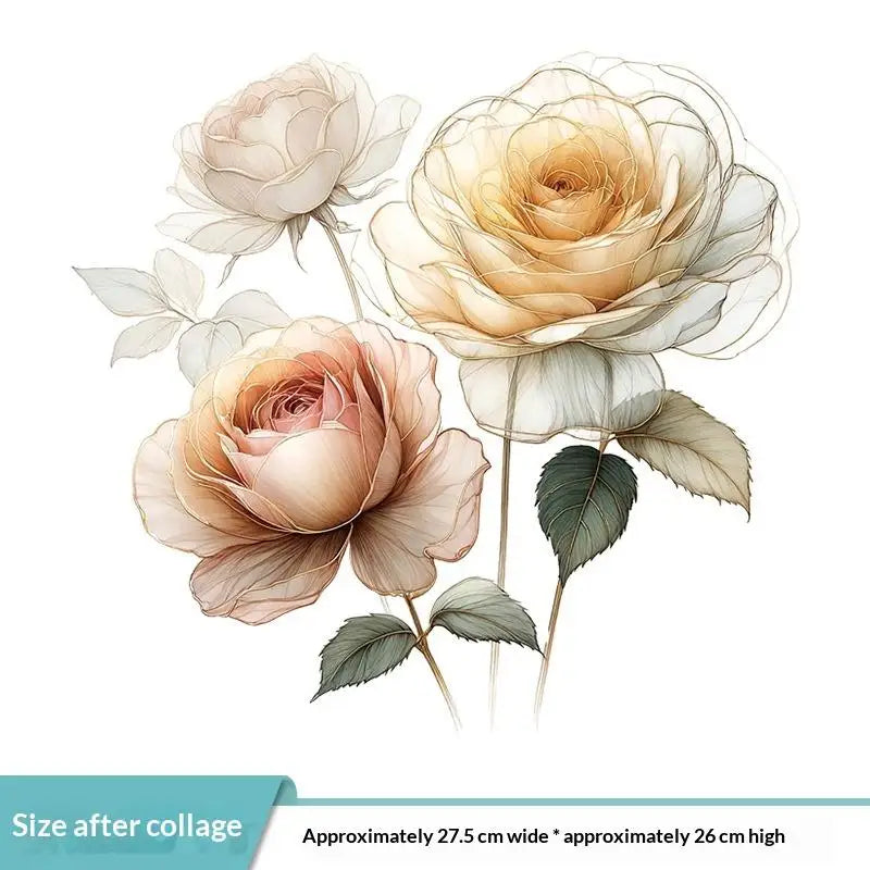 Watercolor Flower Vinyl Decal Stickers – Wall, Car & Home Vinyl Wall Decal SPOT A3