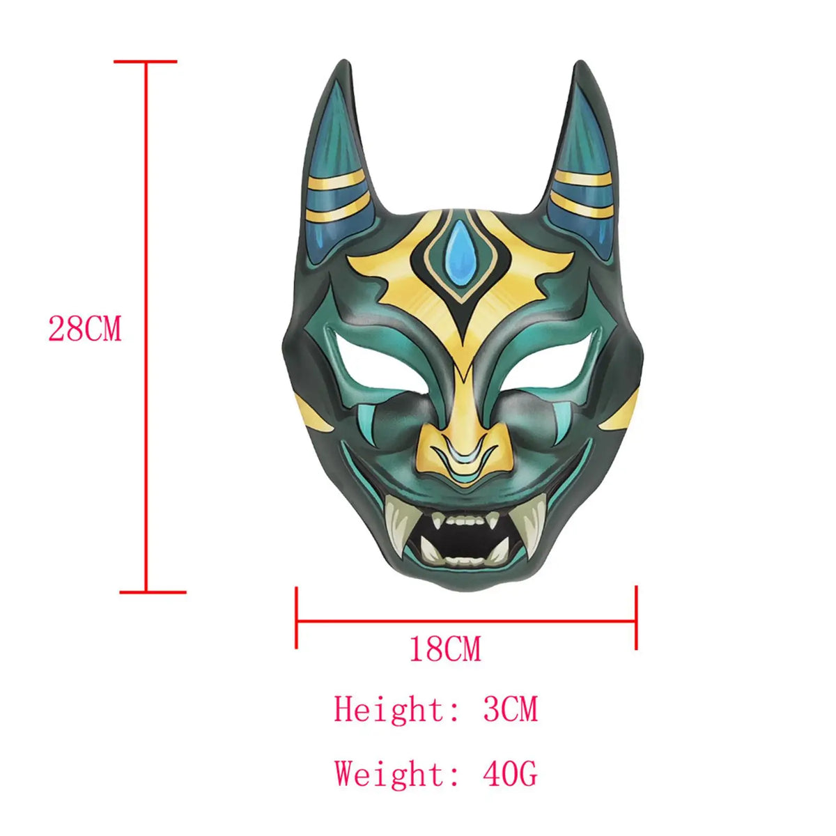 Japanese Devil Cosplay Mask – Lightweight Full Face Cover Cosplay Face Mask SPOT