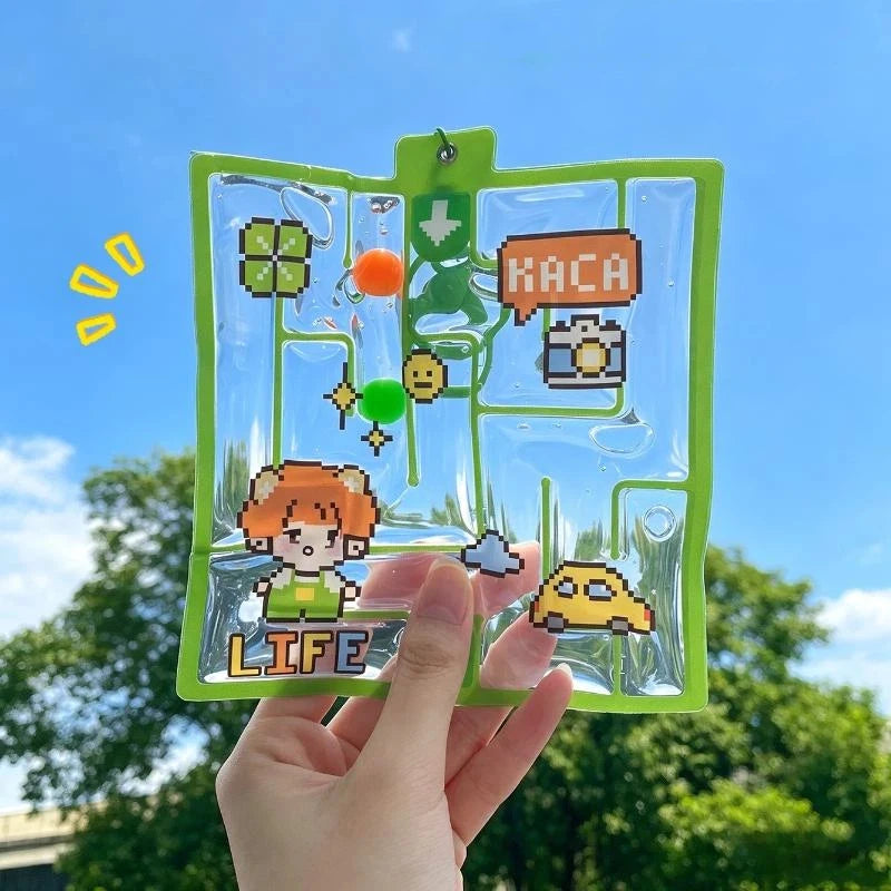 Water Bag Maze Squeeze Fidget Keychain Toy | Party Favors Fidget Keychain Toy SPOT A9