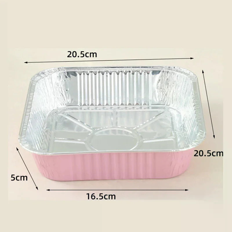 10-Set Aluminum Foil Loaf Pans with Lids & Spoons – Non-Stick Foil Baking Pan Set SPOT