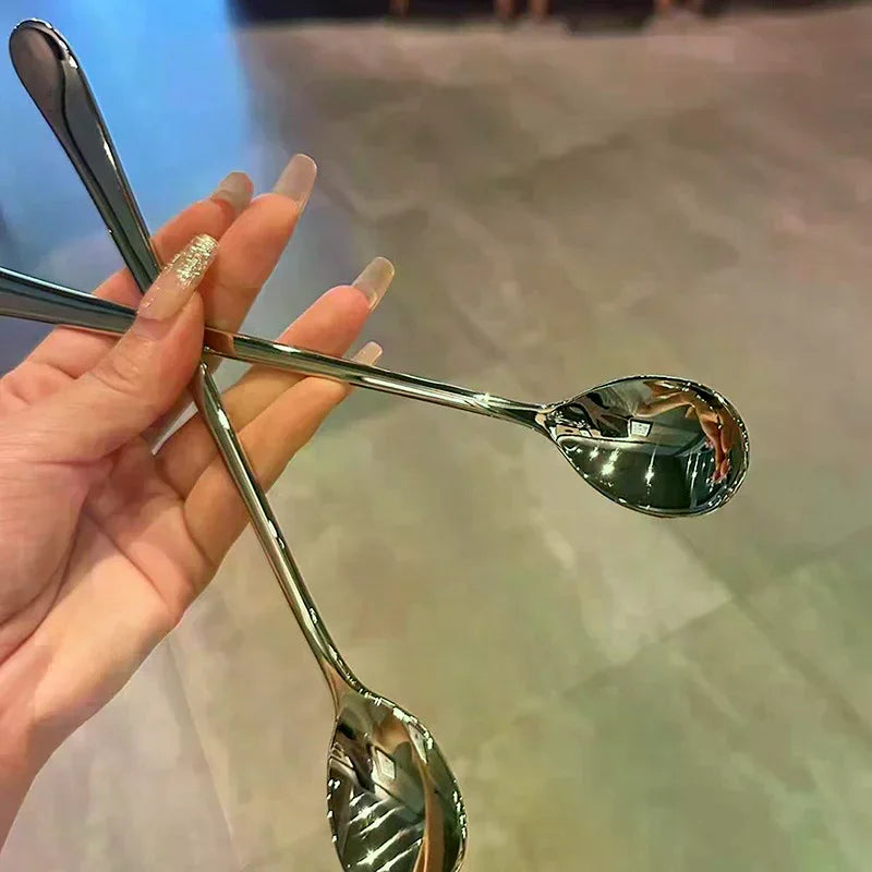 Stainless Steel Long Handle Dinner & Dessert Spoon Kitchen Spoon SPOT