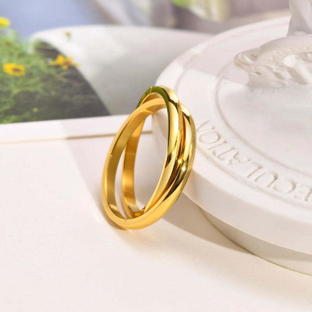 Meaeguet Interlocking Rolling Ring Set of 2 – Stainless Steel Stacking Ring Set SPOT