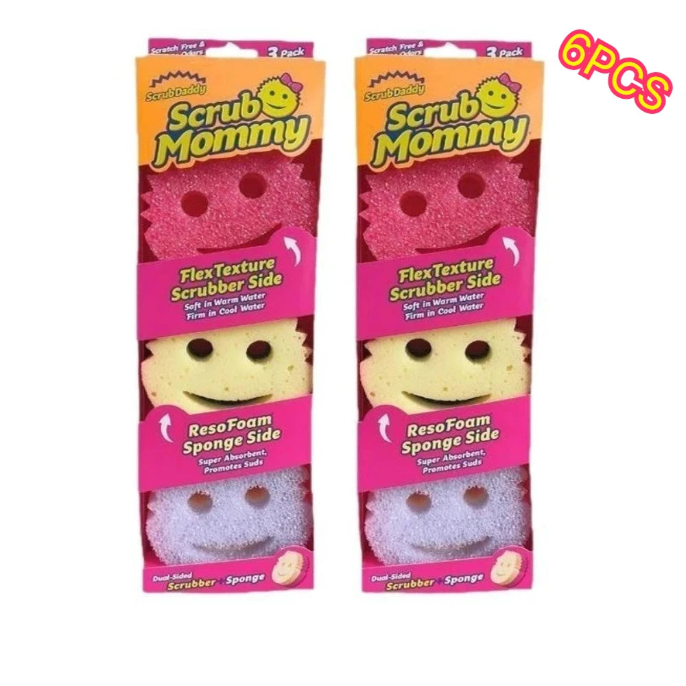 6-Pack Dual-Sided Non-Scratch Dish Sponges for Kitchen Kitchen Dish Sponges SPOT 6PCS