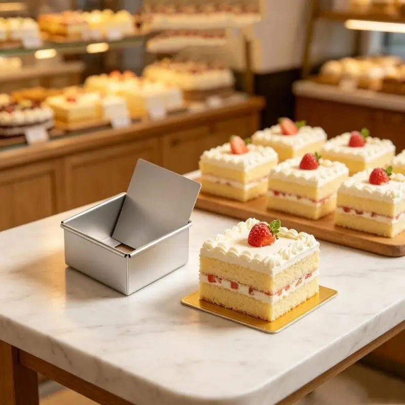 Square Anodized Aluminum Cake Pan with Removable Bottom Cake Pan SPOT