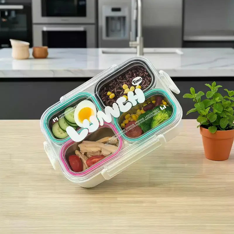 3-Compartment Stainless Steel Leakproof Bento Lunch Box Bento Lunch Box SPOT