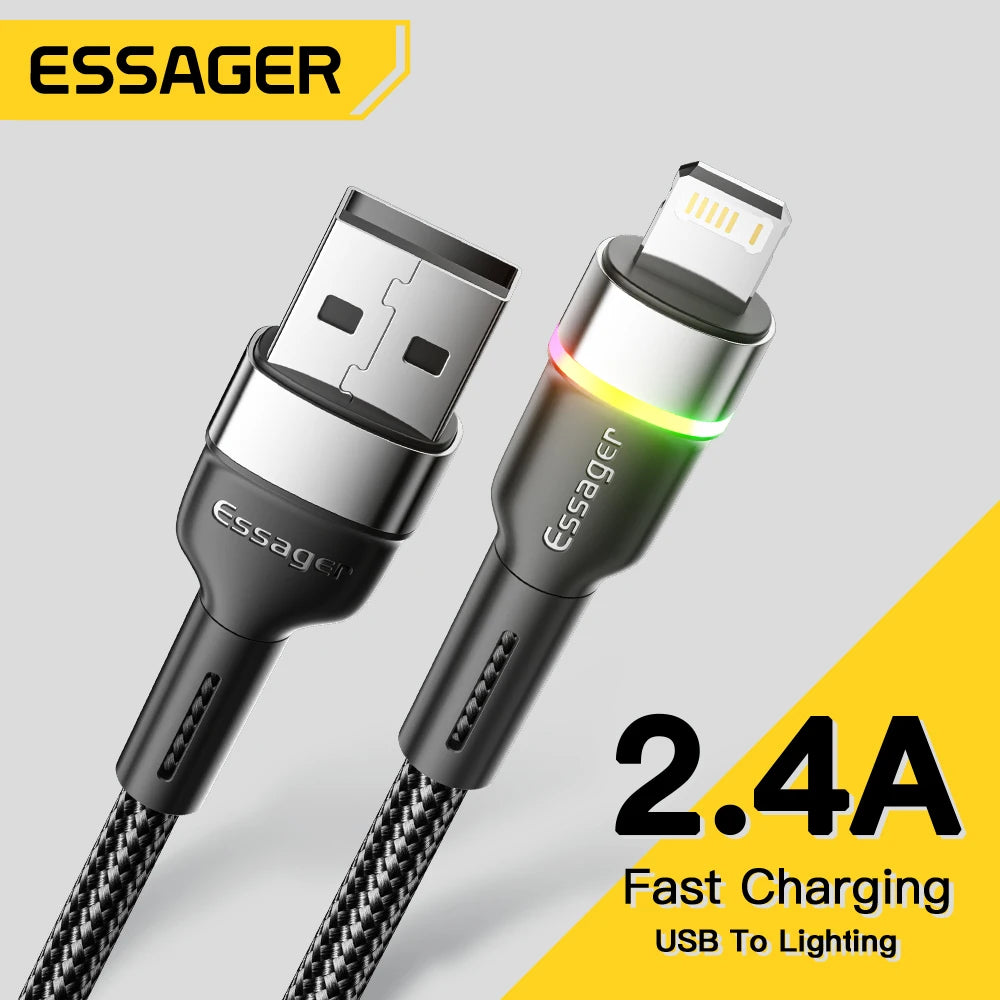Essager LED Lightning Cable – Fast Charging for iPhone & iPad USB Lightning Cable SPOT