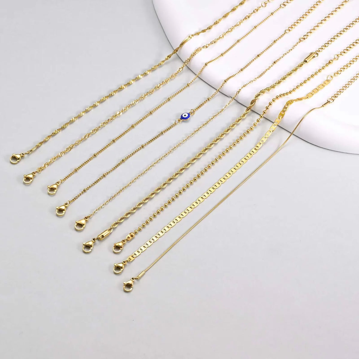 Gold Plated Dainty Layered Anklet – Waterproof Stainless Steel Gold Plated Anklet SPOT