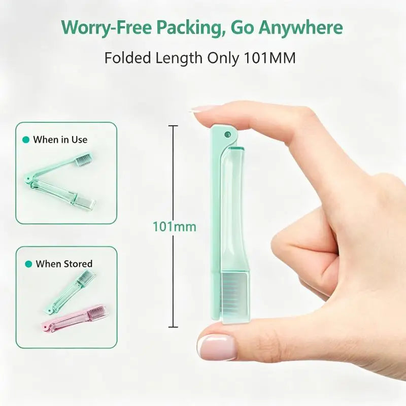 Folding Travel Toothbrush – Portable Mini Soft Bristles Travel Toothbrush SPOT