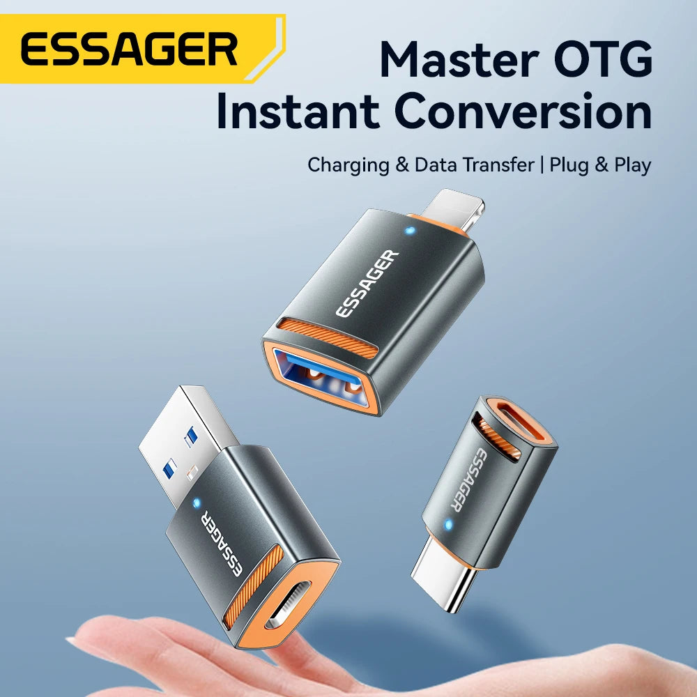 Essager USB 3.0 OTG Adapter – Type-C, Micro & Lightning USB OTG Adapter SPOT
