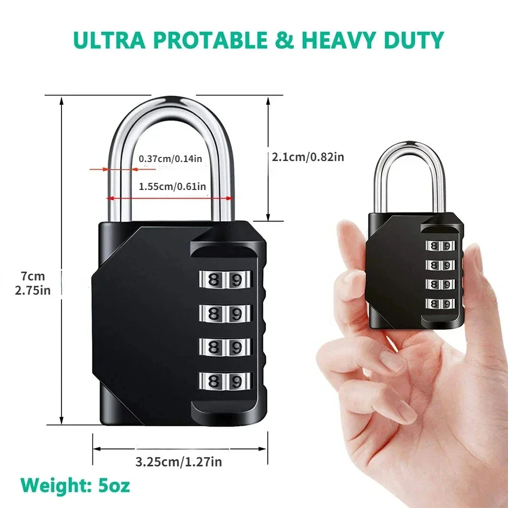 Resettable 4-Digit Combination Padlock – Waterproof Heavy Duty Combination Padlock SPOT