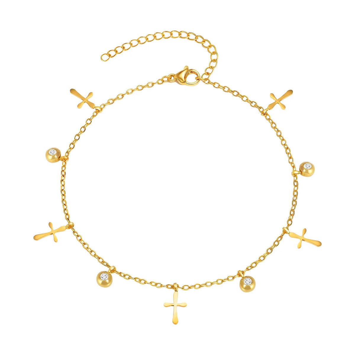 Waterproof Stainless Steel Dangle Anklet – Adjustable Women's Fashion Anklet SPOT JC-224G05