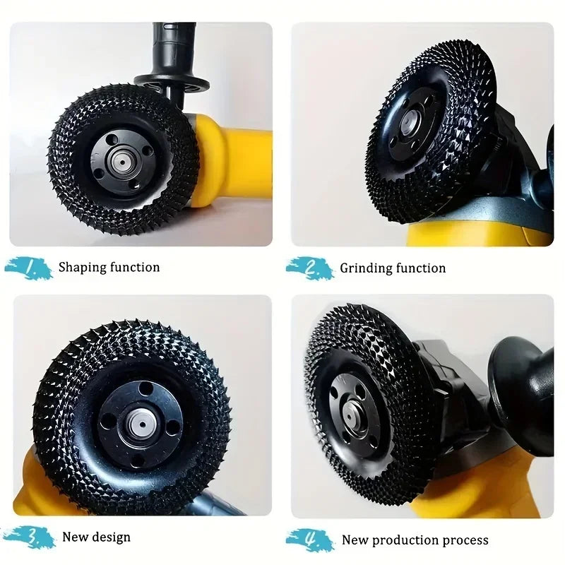 4-Inch Tungsten Carbide Wood Carving Grinding Wheel Disc Wood Grinding Disc SPOT