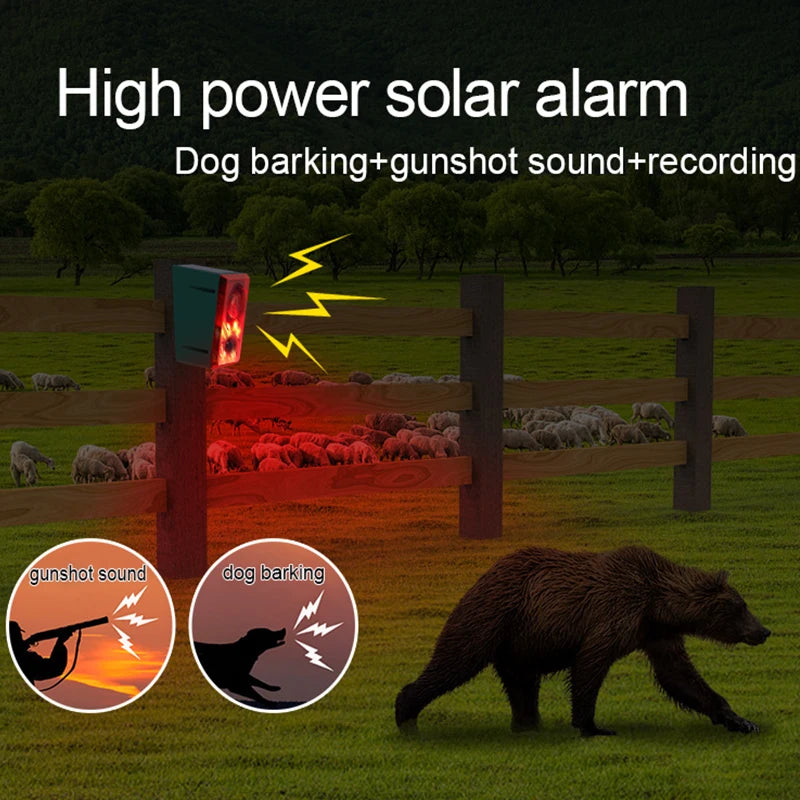 Solar Motion Sensor Alarm Light & Outdoor Animal Repeller Solar Security Alarm SPOT