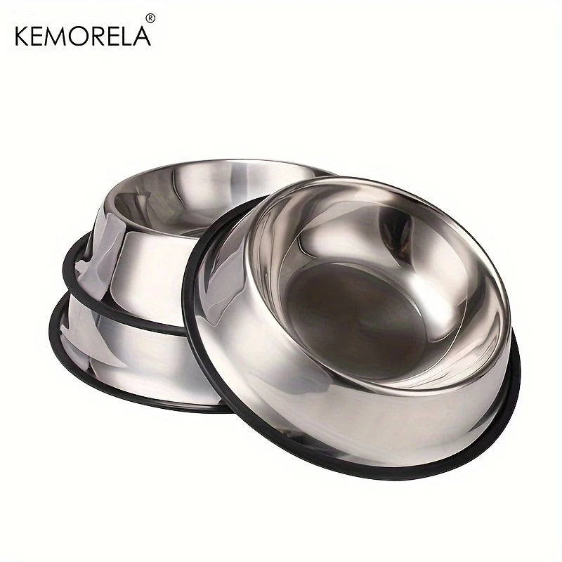 Stainless Steel Anti-Slip Anti-Ant Pet Bowl – 7 Sizes Pet Feeding Bowl SPOT