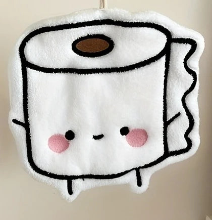 Large Soft Absorbent Hand Towel – Cute Smiling Face Design Novelty Hand Towel SPOT B