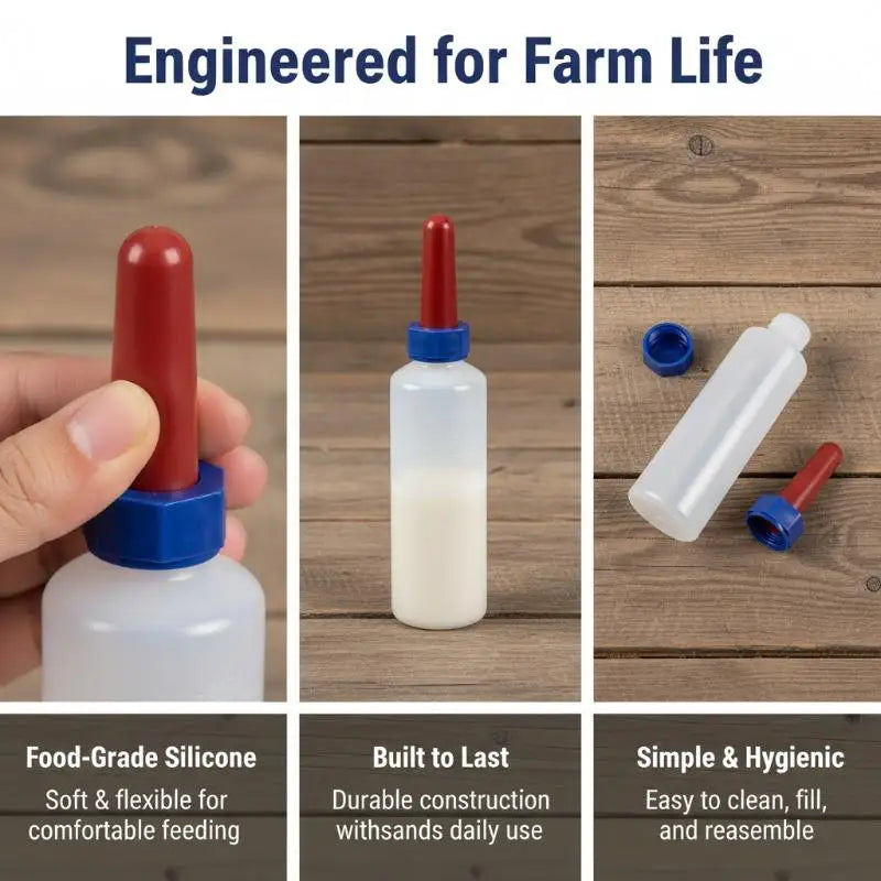 Calf Feeding Bottle Soft Nipple Leak-Proof BPA-Free 500/1000ml Livestock Feeding Bottle SPOT