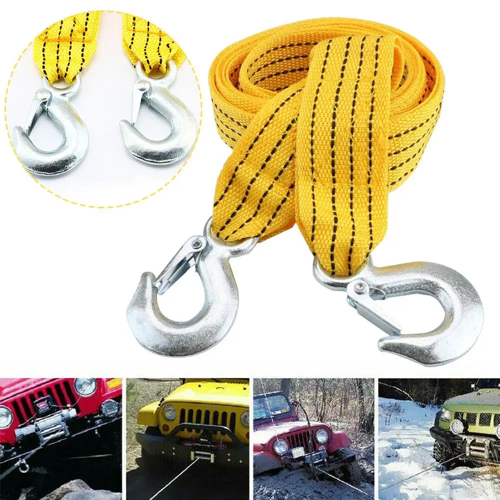 3-Ton Tow Strap with Steel Hooks – Off-Road & Emergency Recovery Tow Strap SPOT