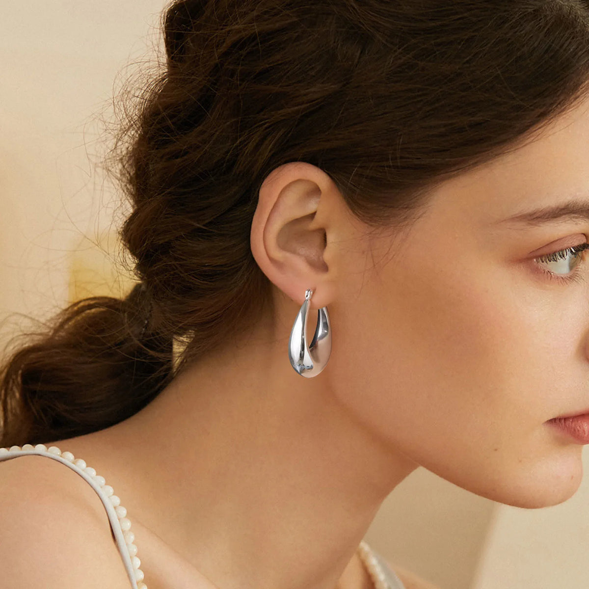 Meaeguet Geometric Tube Hoop Earrings – Stainless Steel Hoop Earrings SPOT