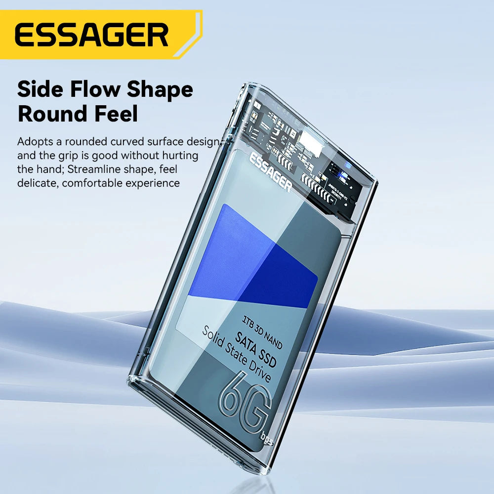 Essager 2.5" SATA USB 3.0 HDD & SSD Enclosure | Tool-Free Hard Drive Enclosure SPOT