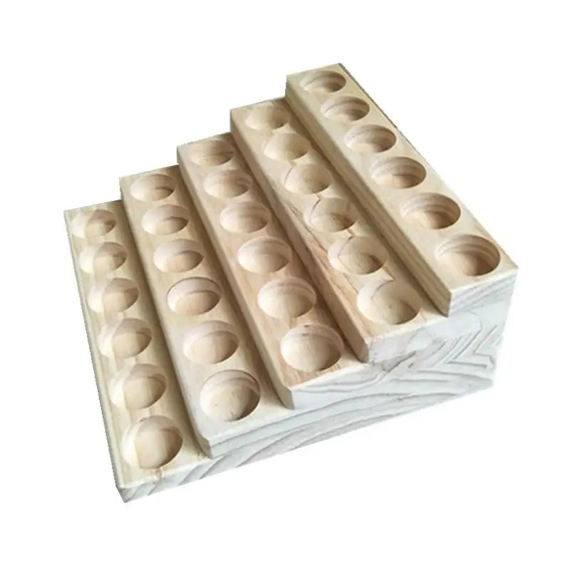 Wooden Essential Oil Display Rack – Multi-Bottle Storage Stand Essential Oil Rack SPOT 30 holes