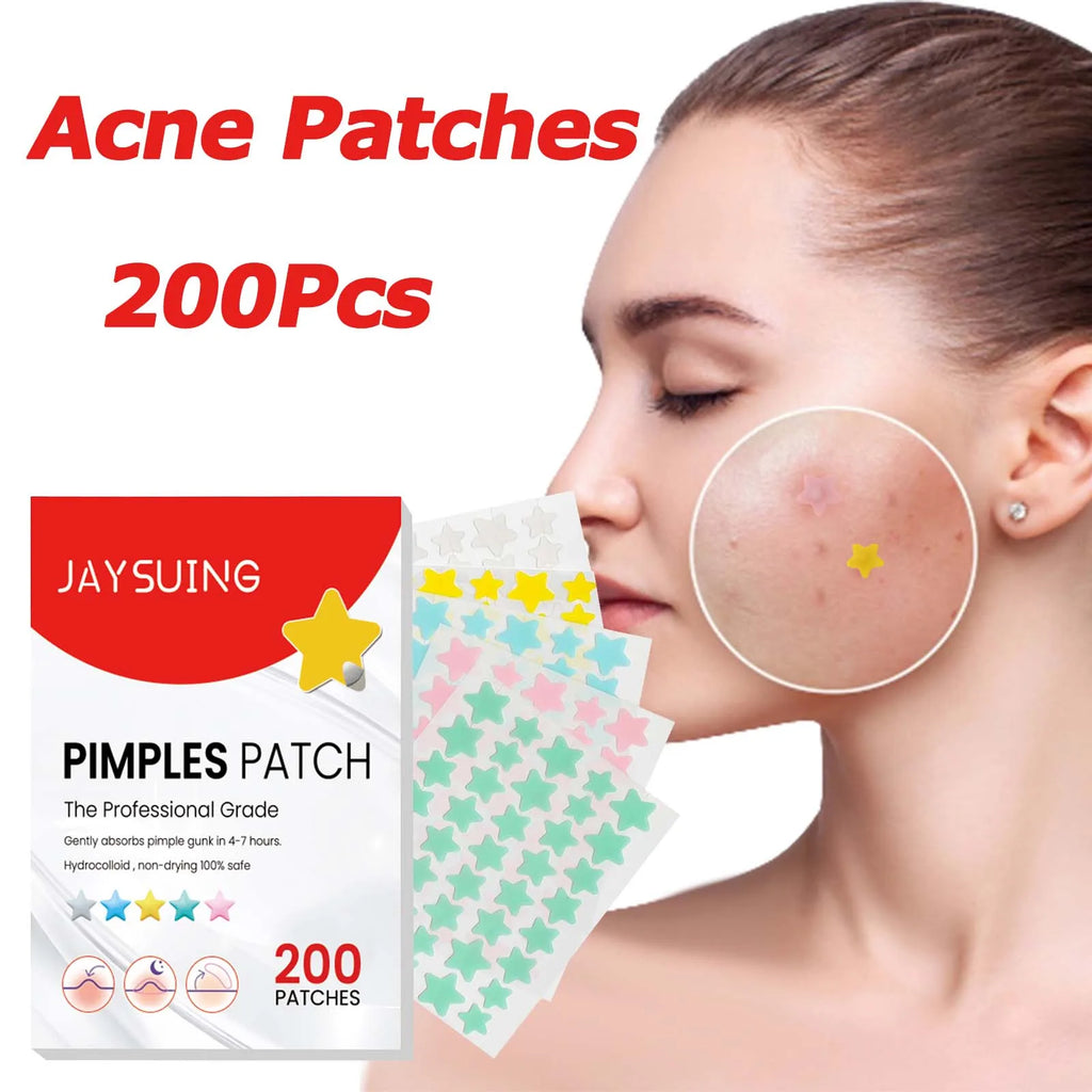 200-Pack Star Hydrocolloid Pimple Patches – Blemish Cover Hydrocolloid Pimple Patch SPOT