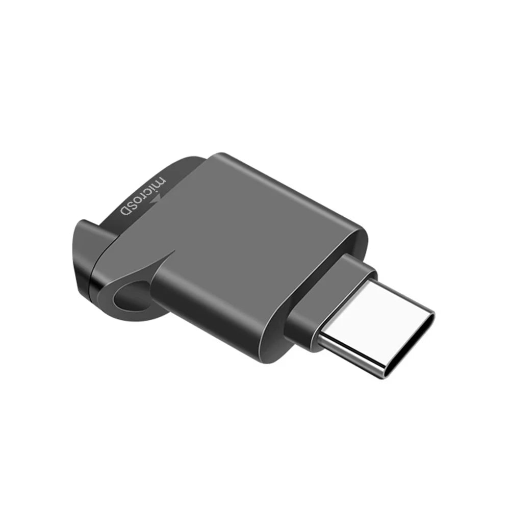 USB-C TF Card Reader – microSD Adapter for iPhone & Devices Memory Card Reader SPOT black