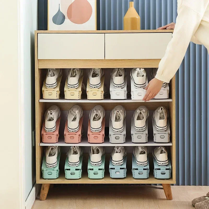 10-Pack Stackable Double Layer Shoe Rack Organizer for Closet Shoe Rack Organizer SPOT