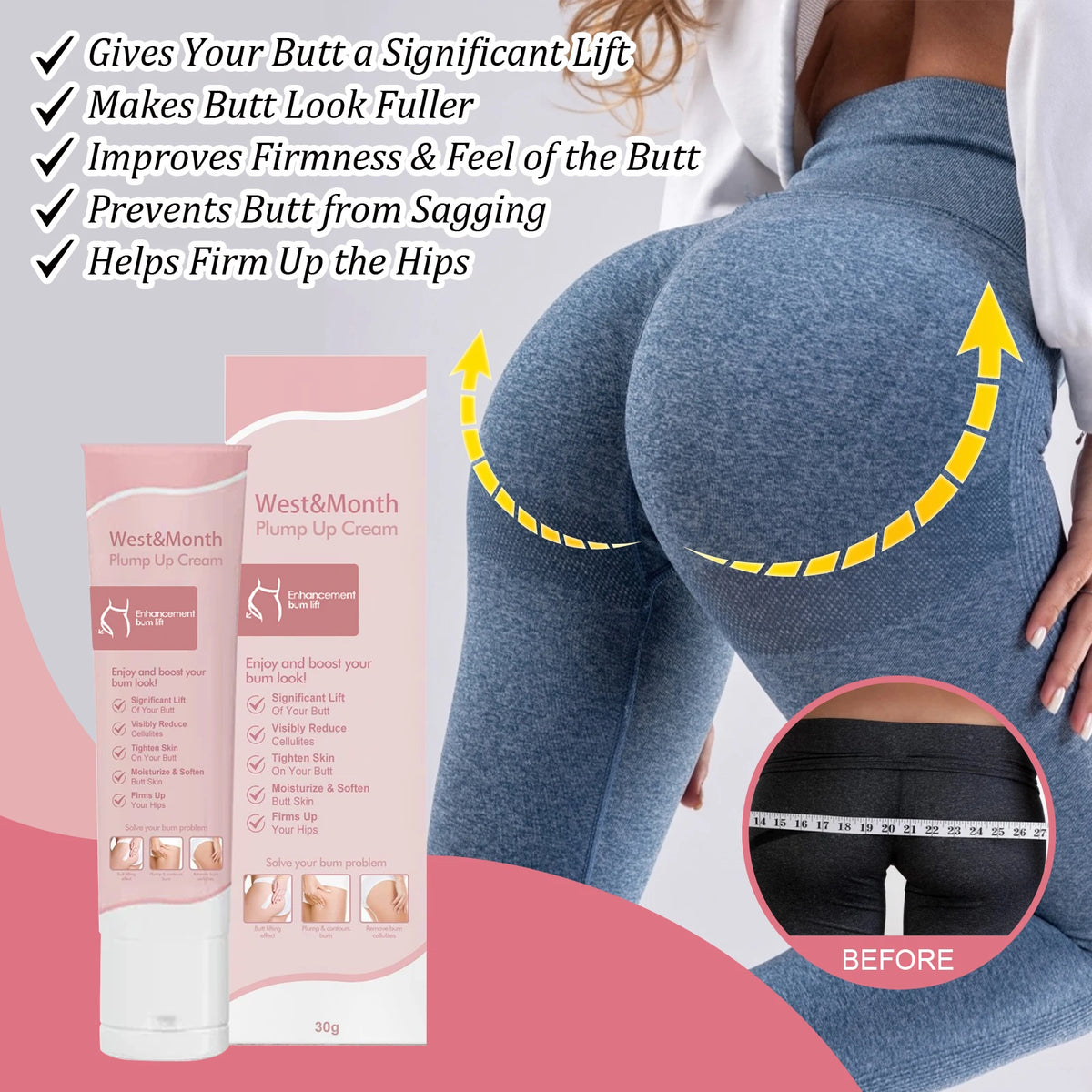 Butt Lifting & Firming Cream – Plumping Hip Body Cream 30g Body Firming Cream SPOT