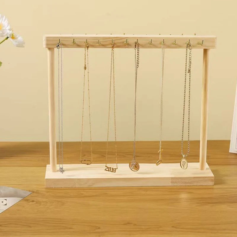 Solid Wood Jewelry Display Stand – Necklace & Earring Rack Jewelry Display Stand SPOT