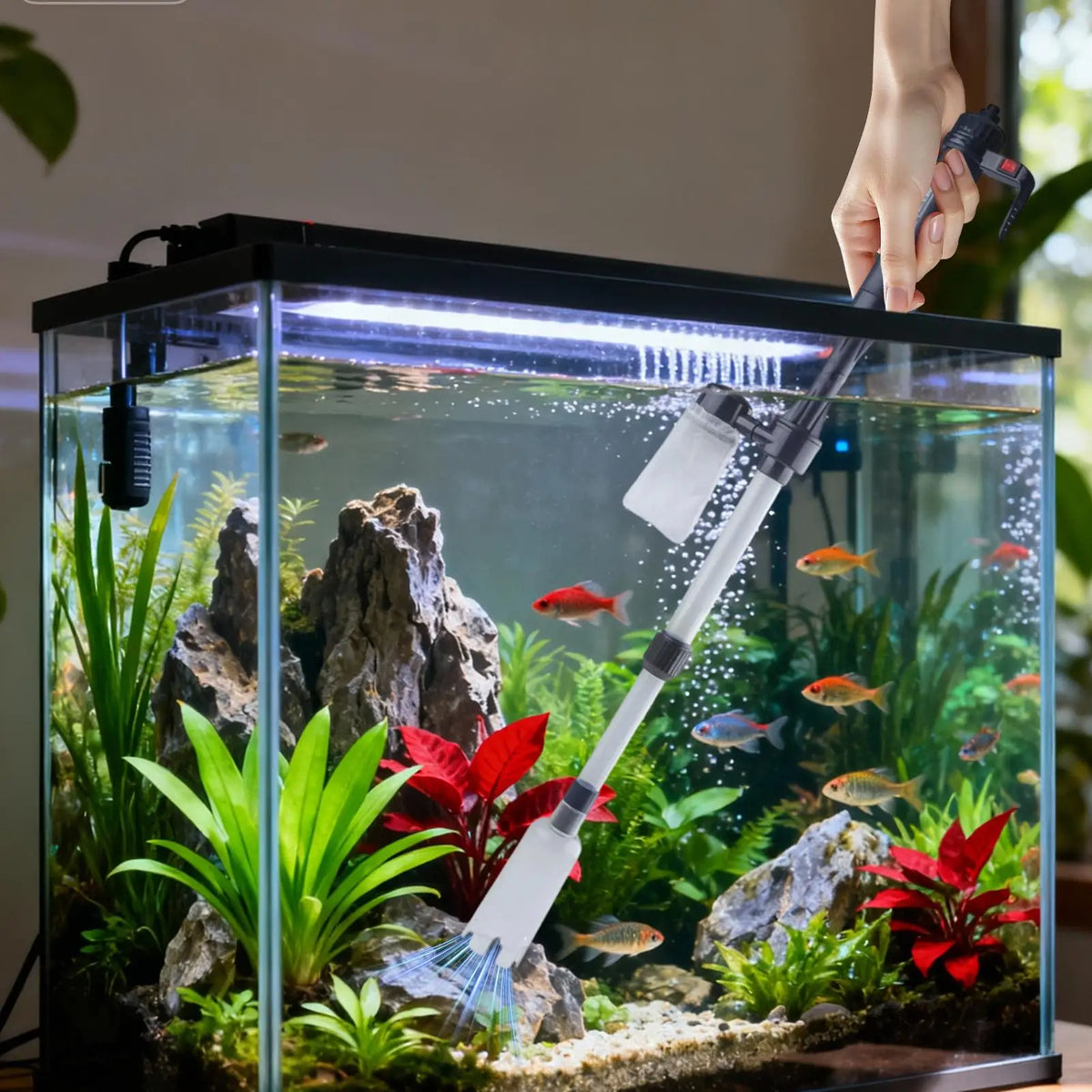 Electric Aquarium Gravel Vacuum – USB Fish Tank Cleaner Aquarium Gravel Vacuum SPOT