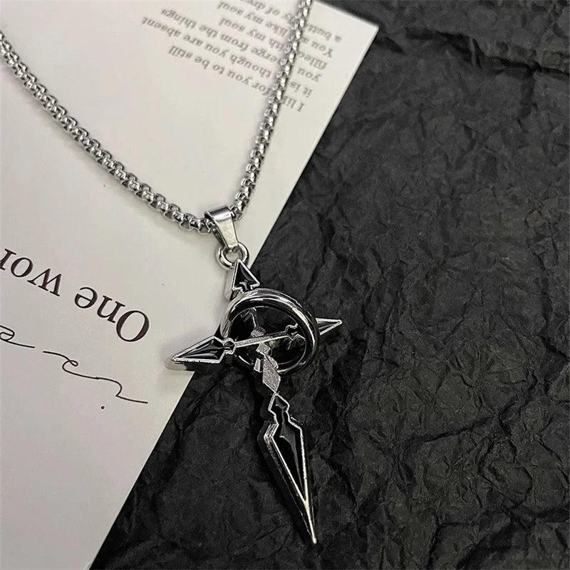 Vintage Cross Pendant Necklace – Zinc Alloy Punk Chain Pendant Necklace SPOT