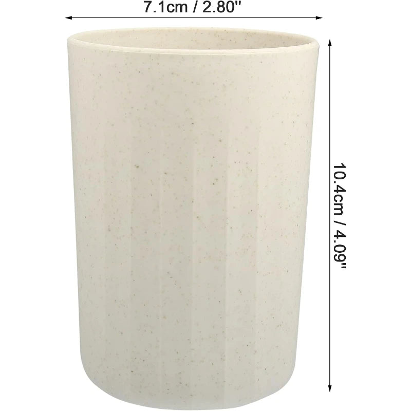 Striped Wheat Straw Cups – Nordic Macaron Bathroom Mugs Wheat Straw Cups SPOT