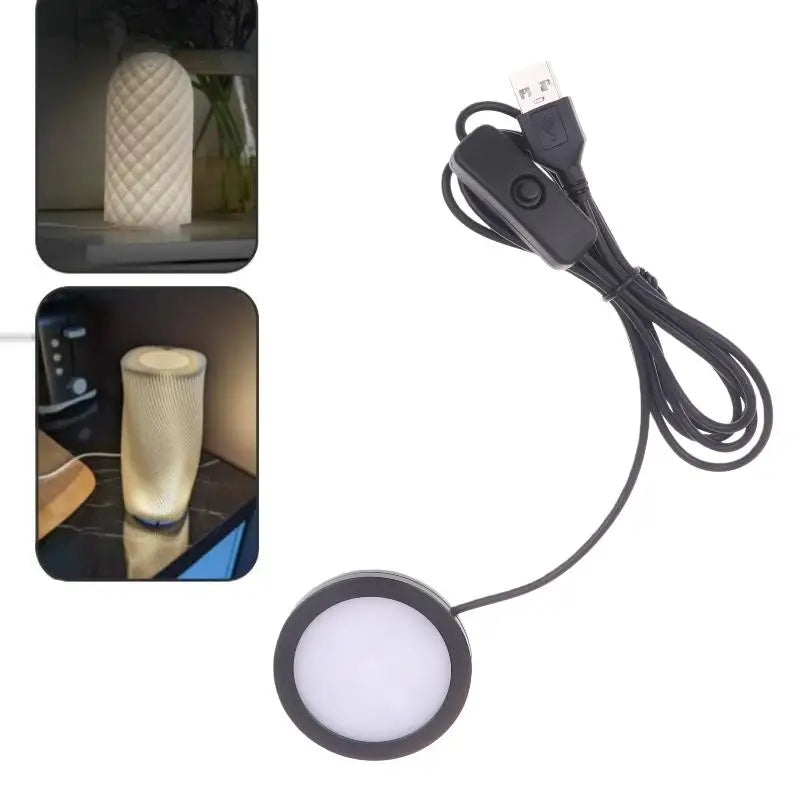 USB Ultra-Thin Round LED Light for Bambu Lab DIY Lamp Kit USB LED Lamp Part SPOT