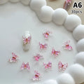30-Pack 3D Butterfly Nail Art Charms – Colorful Kawaii Decor Nail Art Charms SPOT A6