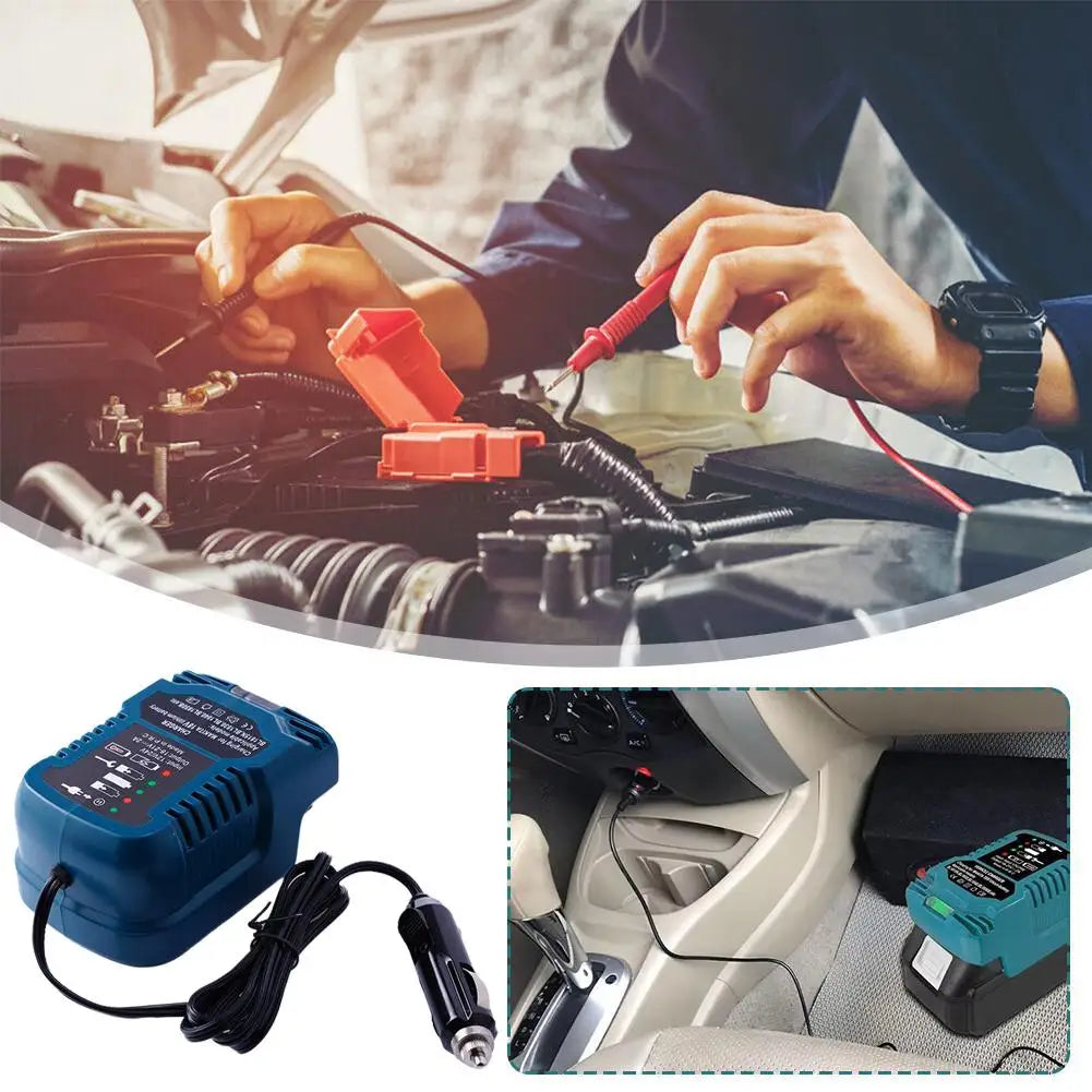 Portable Car Charger for Makita DeWalt Milwaukee 18V–20V Battery Power Tool Charger SPOT