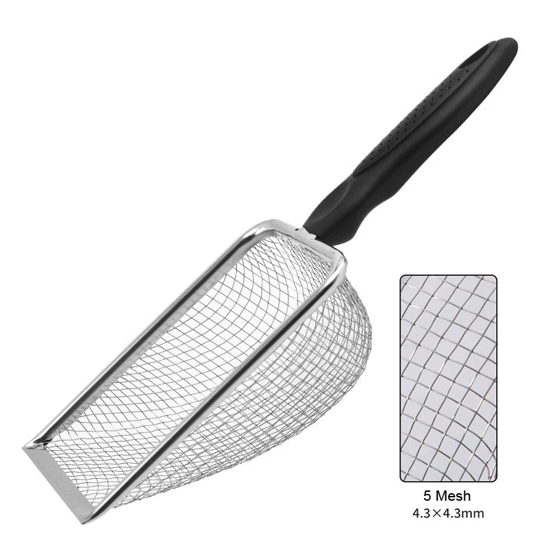 Stainless Steel Reptile Mesh Scoop – Sand & Litter Shovel Reptile Cleaning Tool SPOT 4.3X4.3mm
