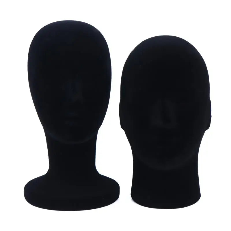 Black Foam Mannequin Head 52cm – Wig Display & Storage Stand Wig Display Stand SPOT