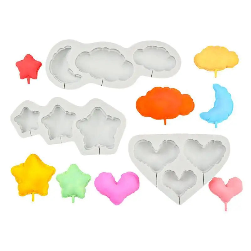 Silicone Baking Mould Set – Cloud, Heart, Star & Numbers Silicone Baking Mould SPOT