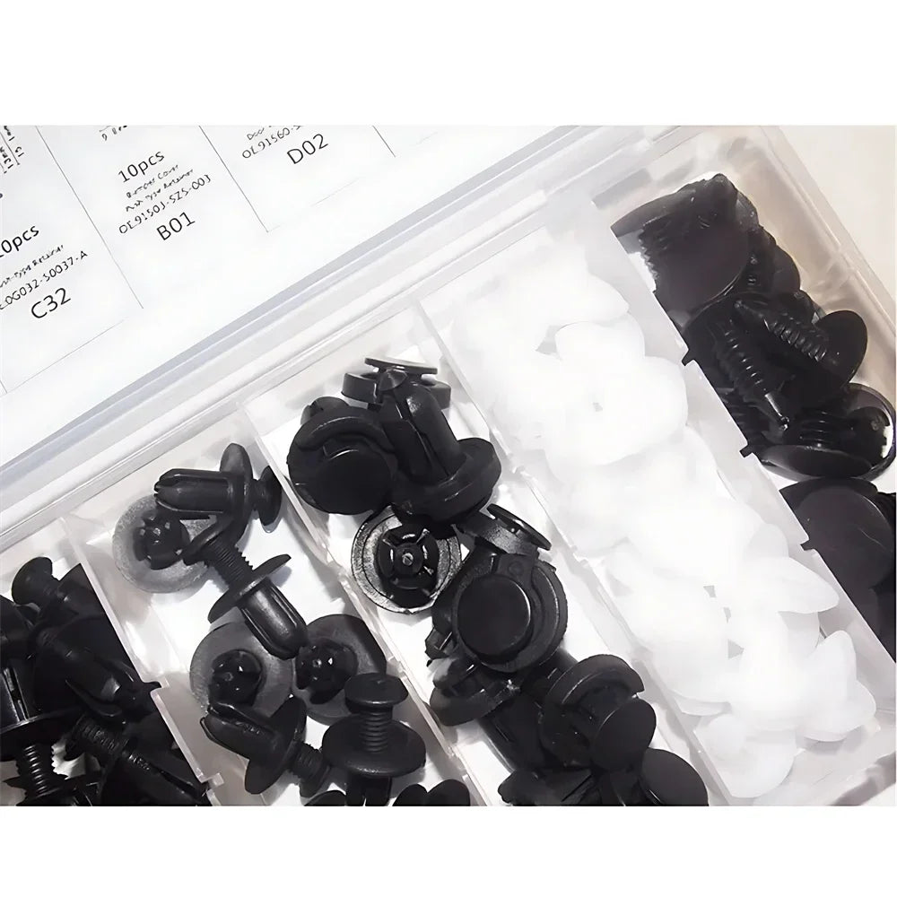 50/100-Pack Car Plastic Retainer Clips – Mixed Push Pin Rivet Set Automotive Retainer Clips SPOT