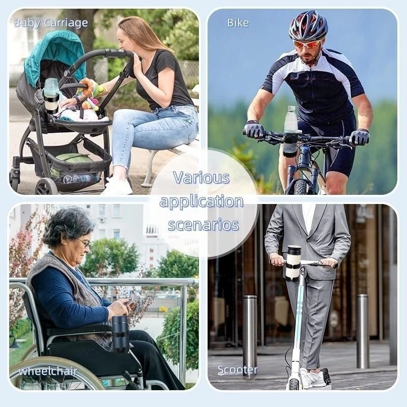 Universal Cup Holder for Bike, Stroller & Electric Scooter Bike Bottle Holder SPOT
