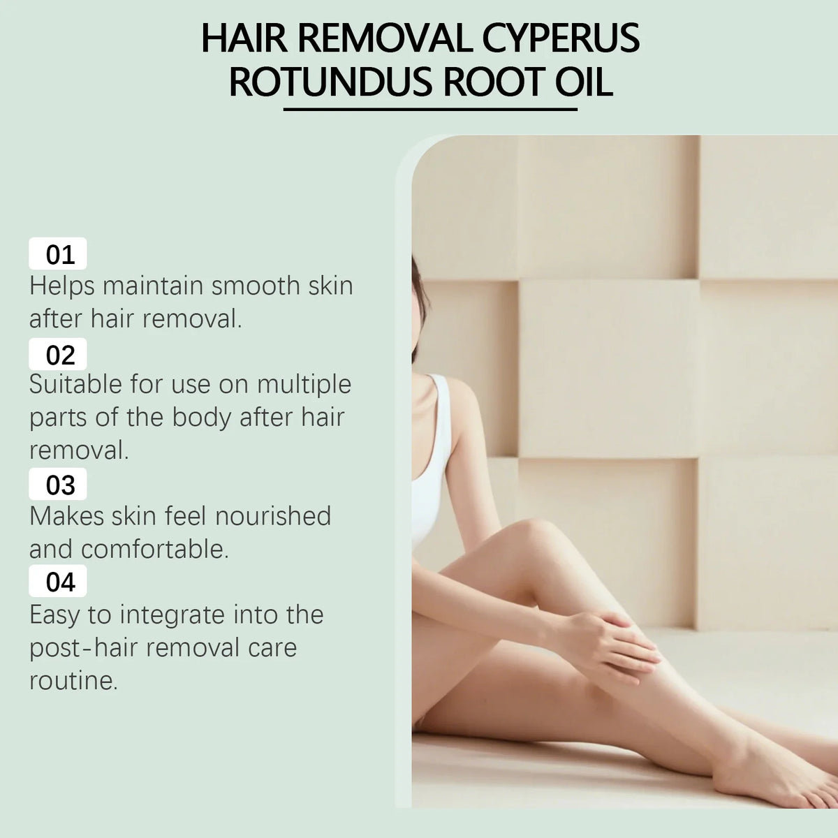 OceAura Cyperus Rotundus Hair Removal Oil 60ml – Body & Legs Hair Removal Oil SPOT