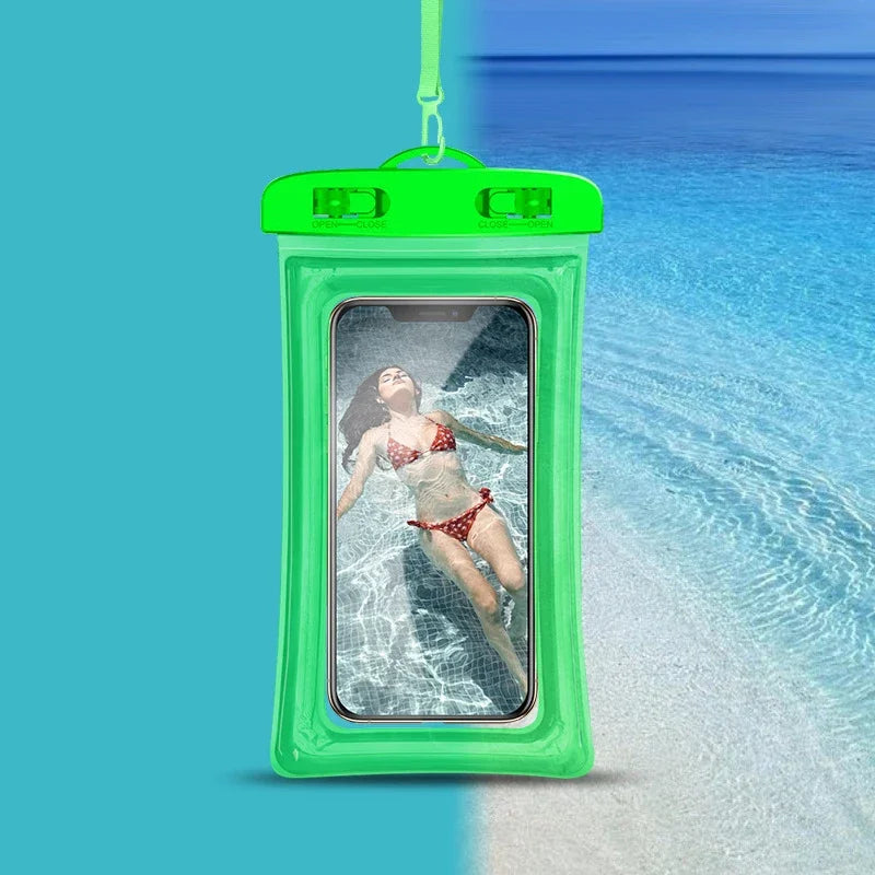 Waterproof Phone Pouch – Luminous Touchscreen Dry Bag Waterproof Phone Pouch SPOT Green