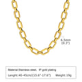 Gold Chunky Chain Link Necklace – Stainless Steel Women's Chain Link Necklace SPOT NC-1520G