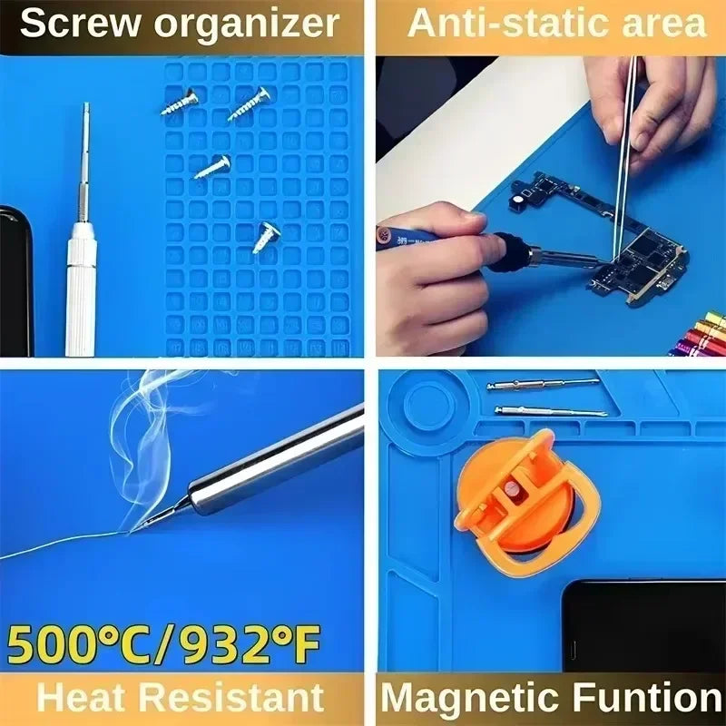 ESD Antistatic Soldering Mat – Heat-Resistant Silicone Work Pad ESD Soldering Mat SPOT