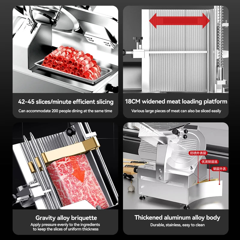 DUTRIEUX Commercial Automatic Meat Slicer – Frozen & Fresh Commercial Meat Slicer SPOT